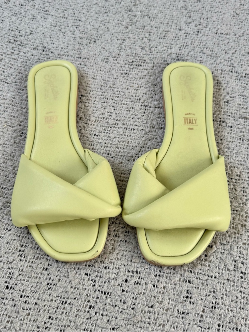 Seychelles Lime Knot Slide Sandals